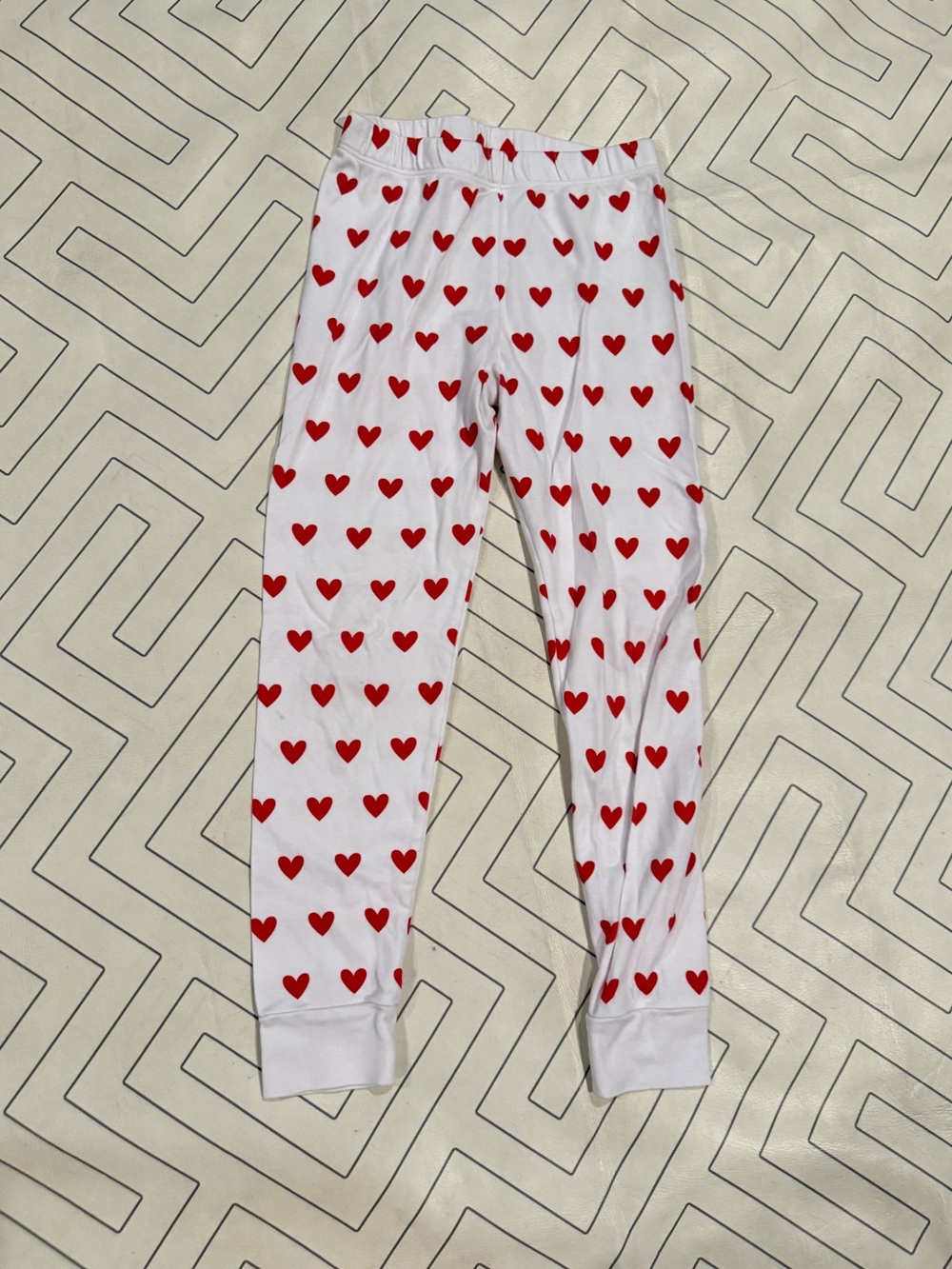LAKE Red Heart Pajama Pants